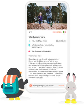 Termine in der CARE Kita-App für Eltern