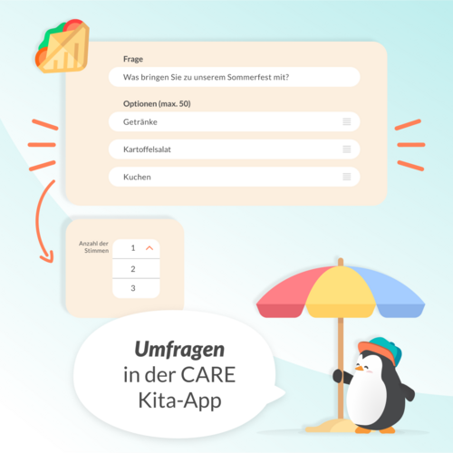 Die neue Umfragen-Funktion in der CARE Kita-App