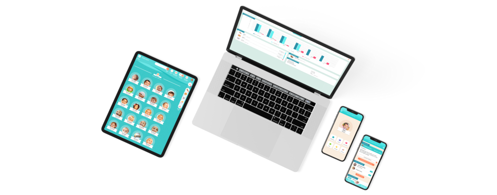 Die Kita-App CARE auf Tablet, Rechner und Smartphone