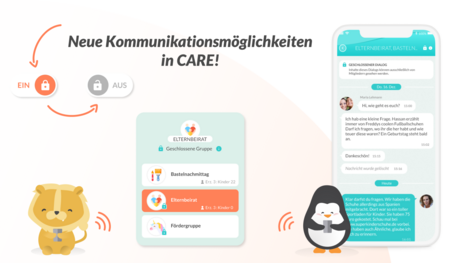 Vertrauliche Kommunikation in der CARE Kita-App