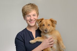 Martina Schröder mit Hund Merle