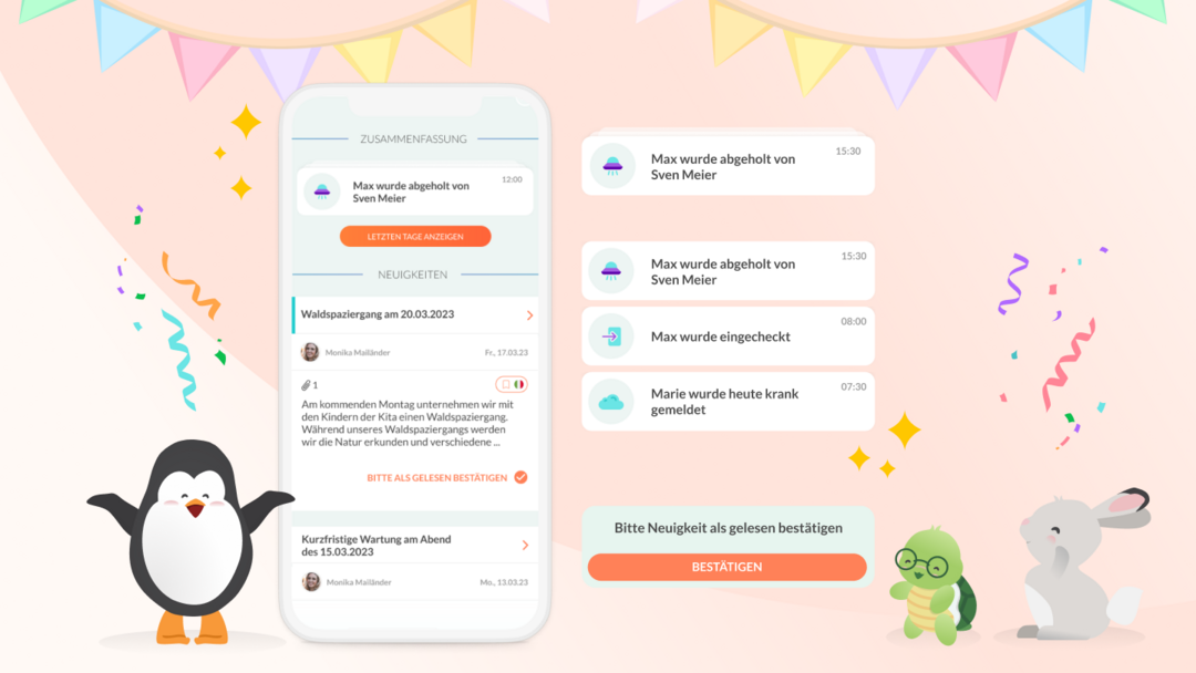 Neuerungen in der CARE Kita-App für Eltern