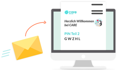 PIN Teil 2 für die CARE Kita-App wird per E-Mail verschickt